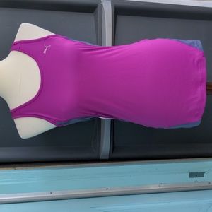 Puma Sport Lifestyle Purple Criss Cross Active Wear Top Small
